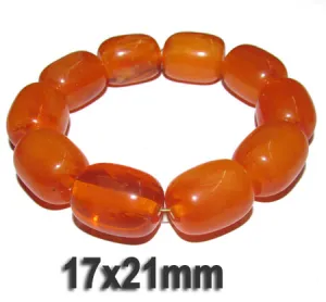 10 Pcs Pack Size about 17x21mm,Barrel, Resin Beads, Amber Color,