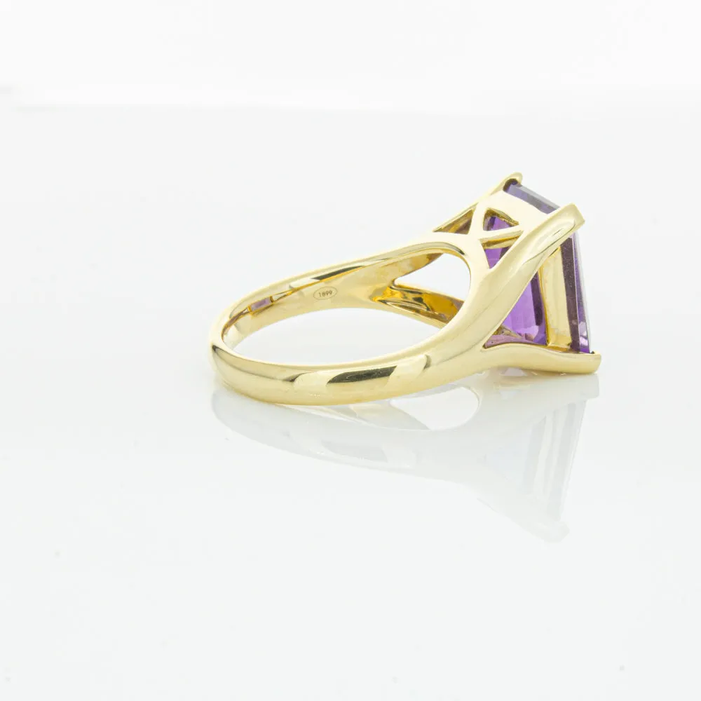 14ct Yellow Gold Amethyst Verona Ring