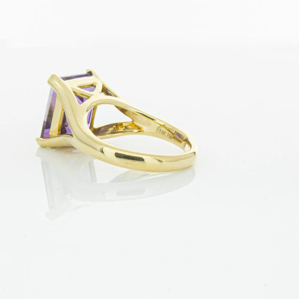 14ct Yellow Gold Amethyst Verona Ring