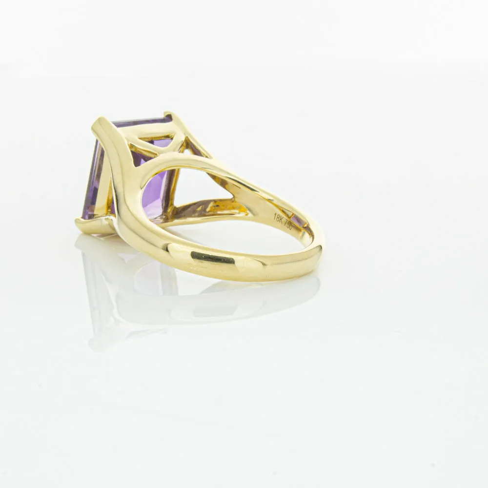 14ct Yellow Gold Amethyst Verona Ring