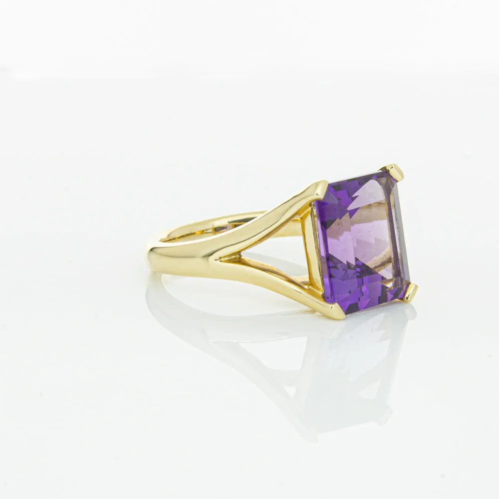 14ct Yellow Gold Amethyst Verona Ring