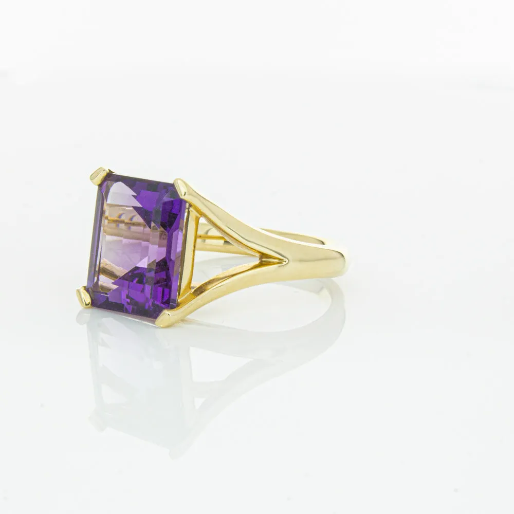 14ct Yellow Gold Amethyst Verona Ring