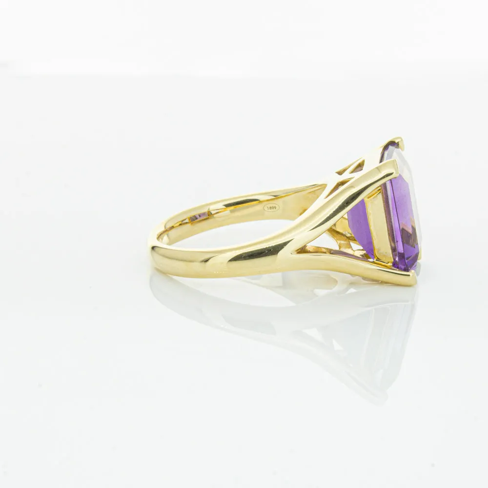 14ct Yellow Gold Amethyst Verona Ring