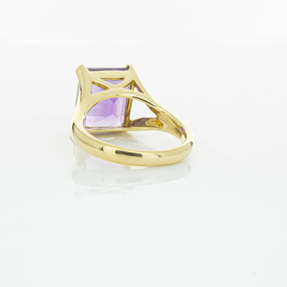 14ct Yellow Gold Amethyst Verona Ring