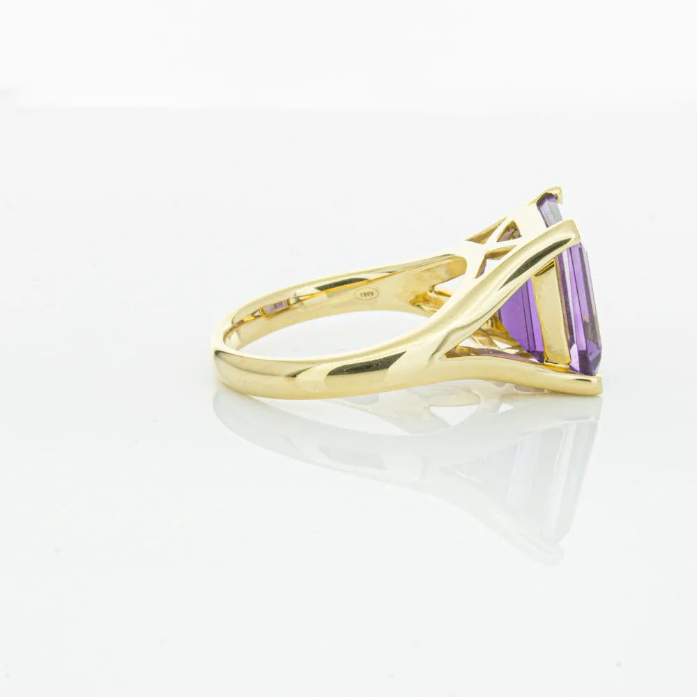 14ct Yellow Gold Amethyst Verona Ring