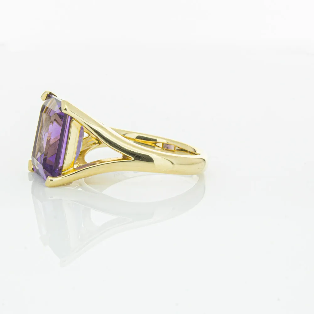 14ct Yellow Gold Amethyst Verona Ring