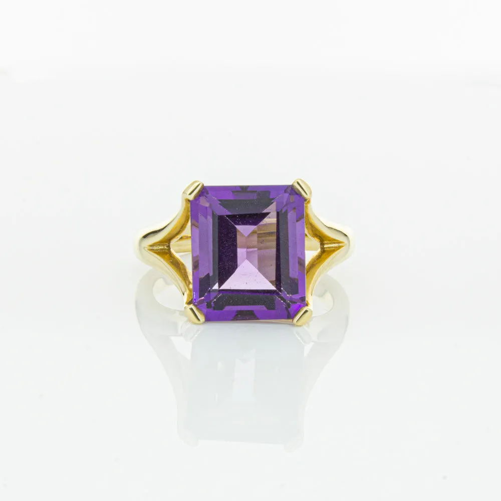 14ct Yellow Gold Amethyst Verona Ring