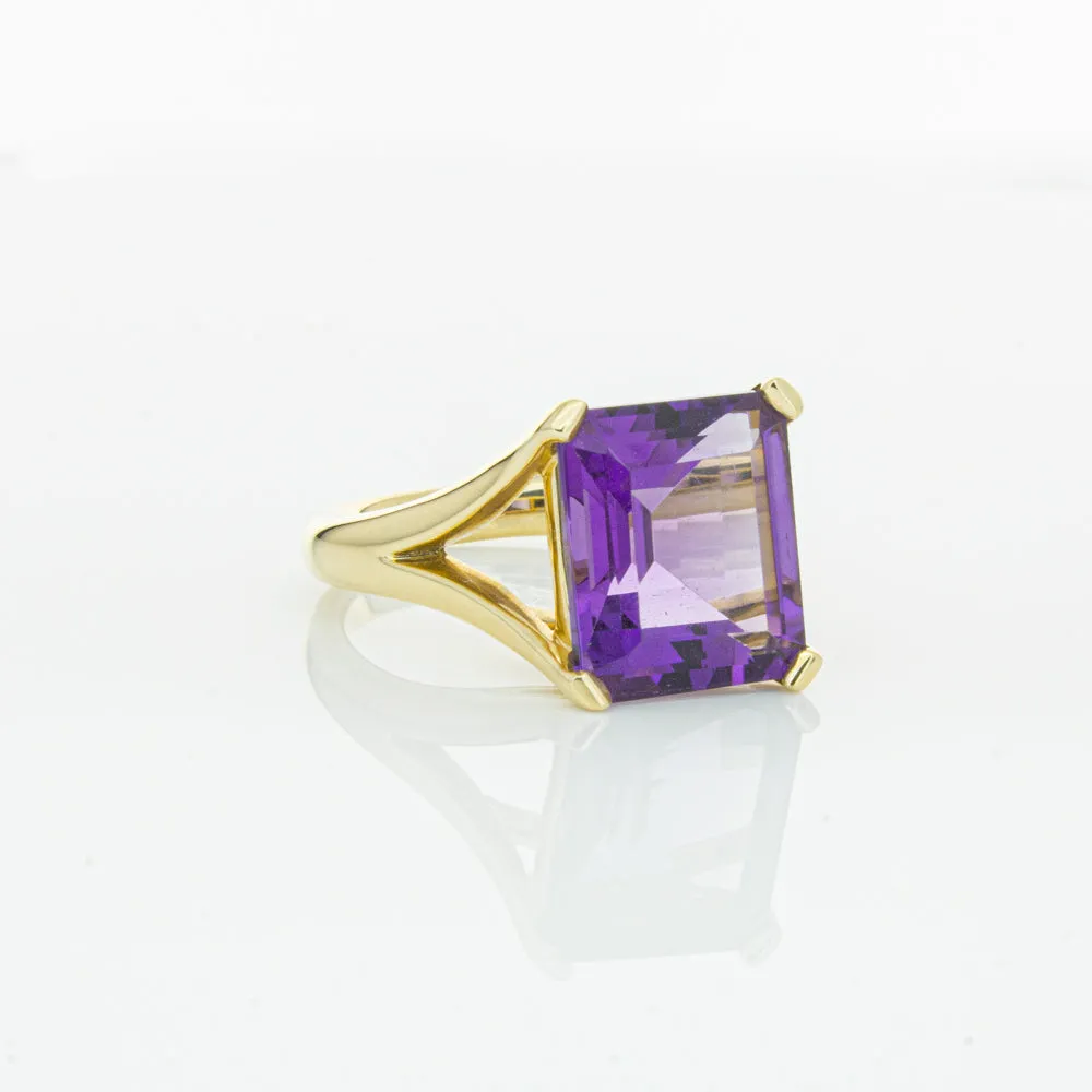 14ct Yellow Gold Amethyst Verona Ring