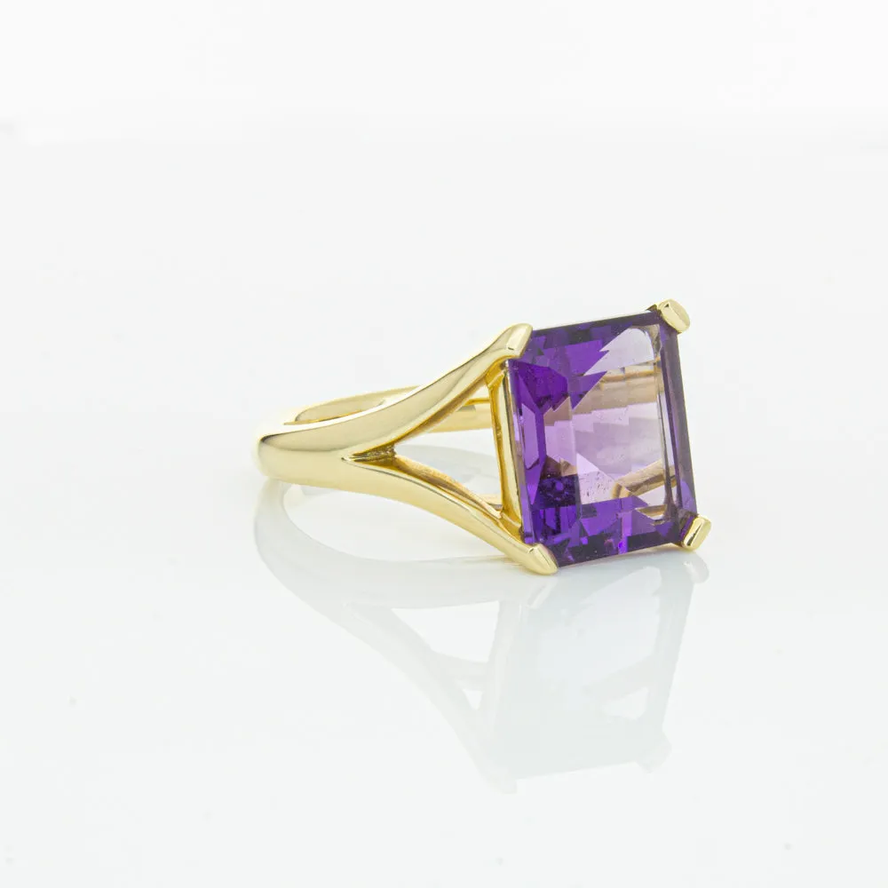 14ct Yellow Gold Amethyst Verona Ring