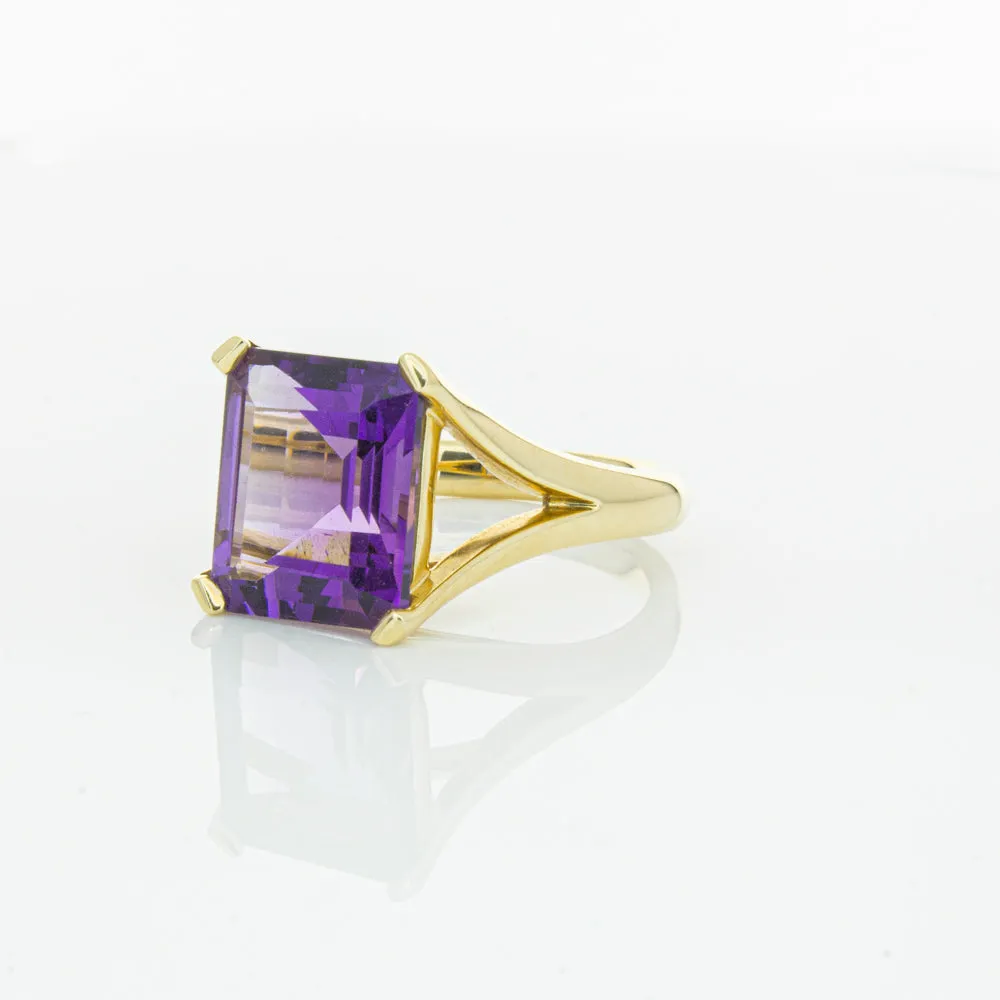 14ct Yellow Gold Amethyst Verona Ring