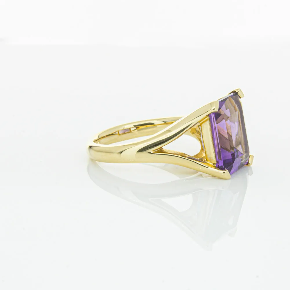 14ct Yellow Gold Amethyst Verona Ring