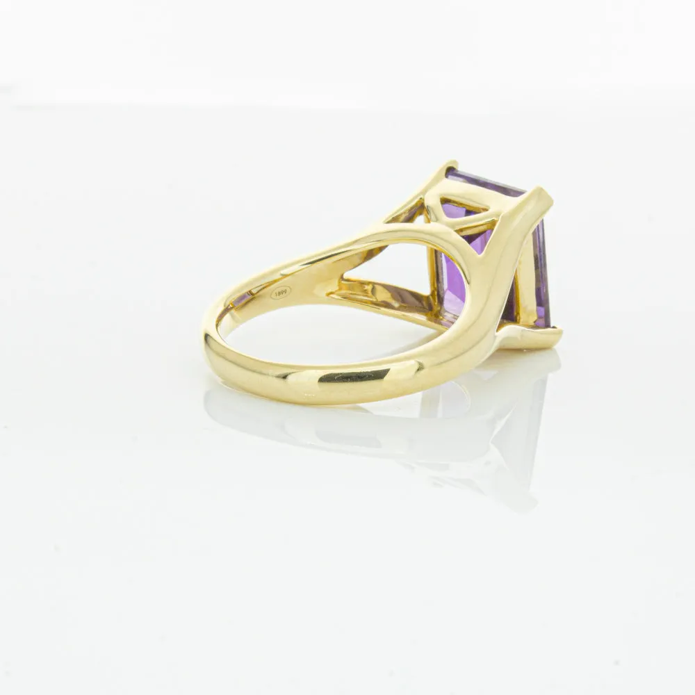 14ct Yellow Gold Amethyst Verona Ring