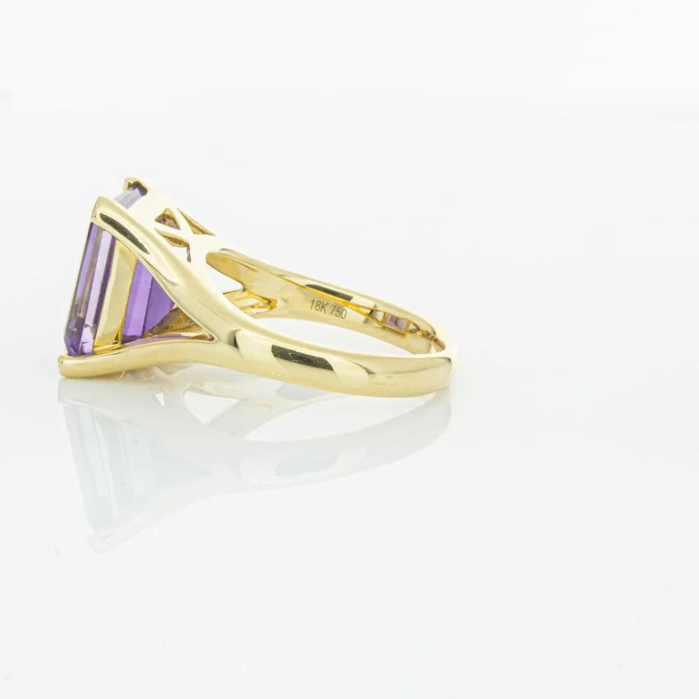 14ct Yellow Gold Amethyst Verona Ring