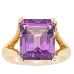 14ct Yellow Gold Amethyst Verona Ring