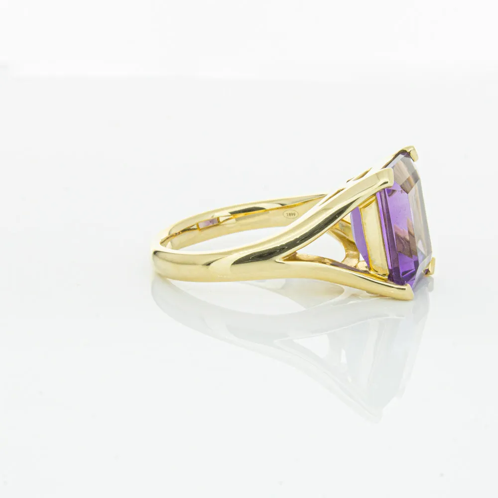 14ct Yellow Gold Amethyst Verona Ring