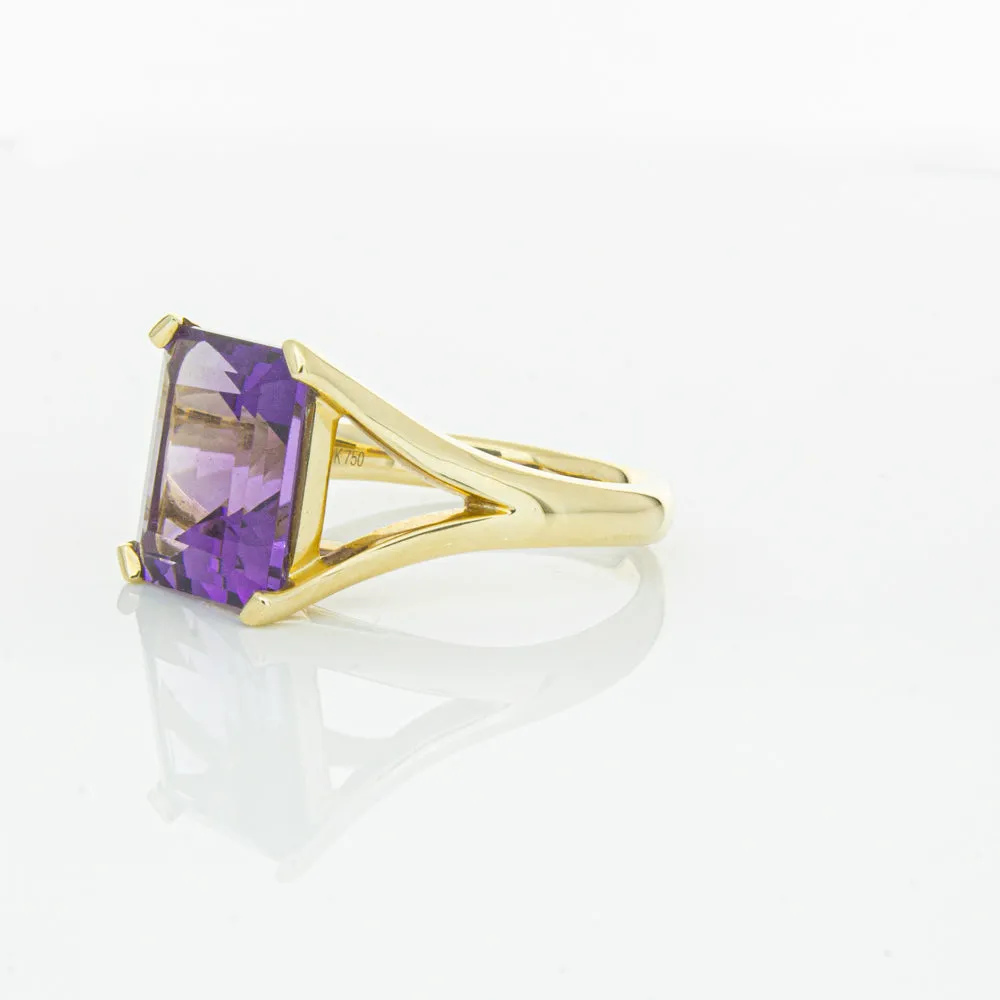 14ct Yellow Gold Amethyst Verona Ring