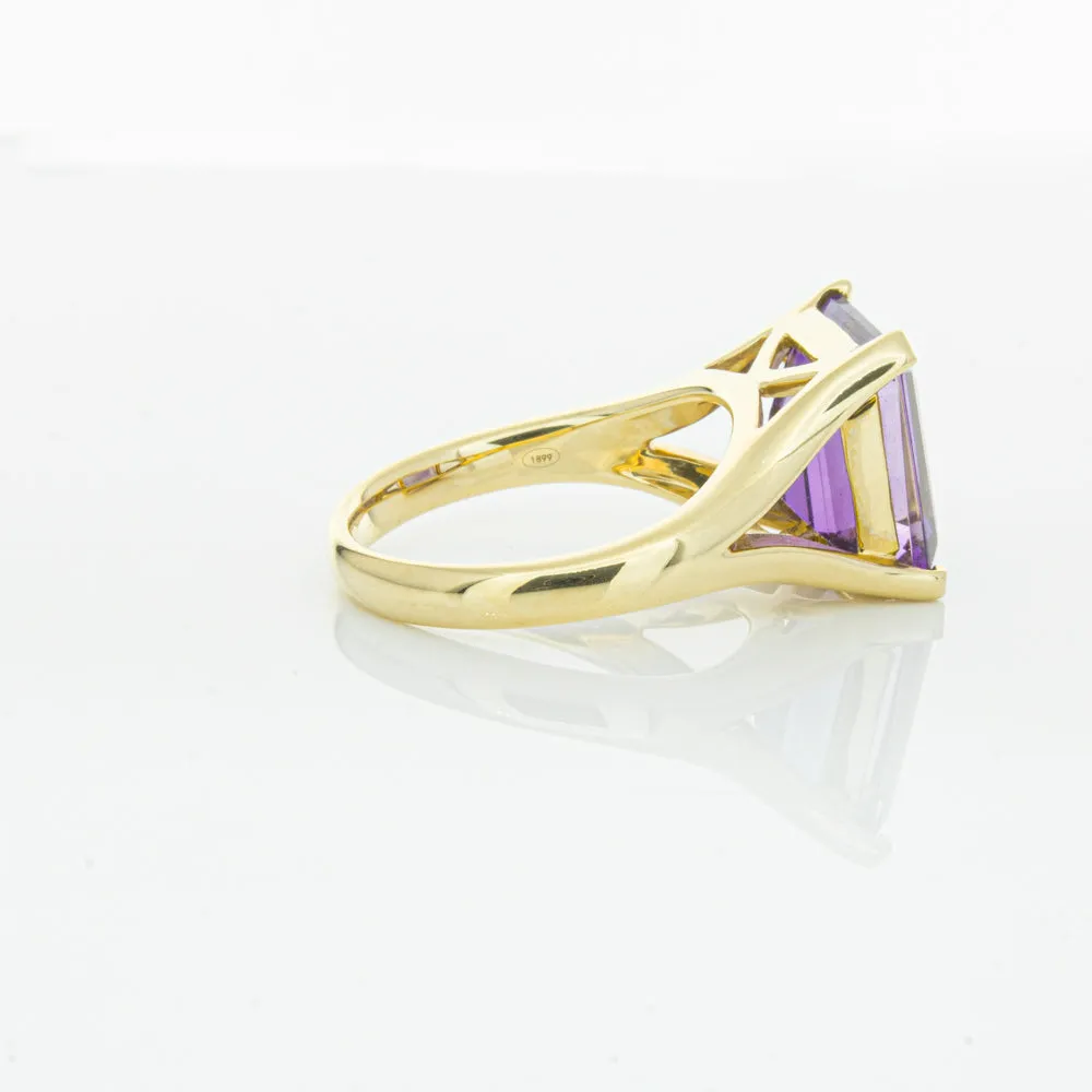 14ct Yellow Gold Amethyst Verona Ring