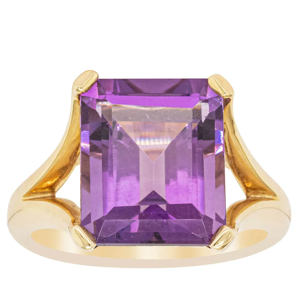 14ct Yellow Gold Amethyst Verona Ring