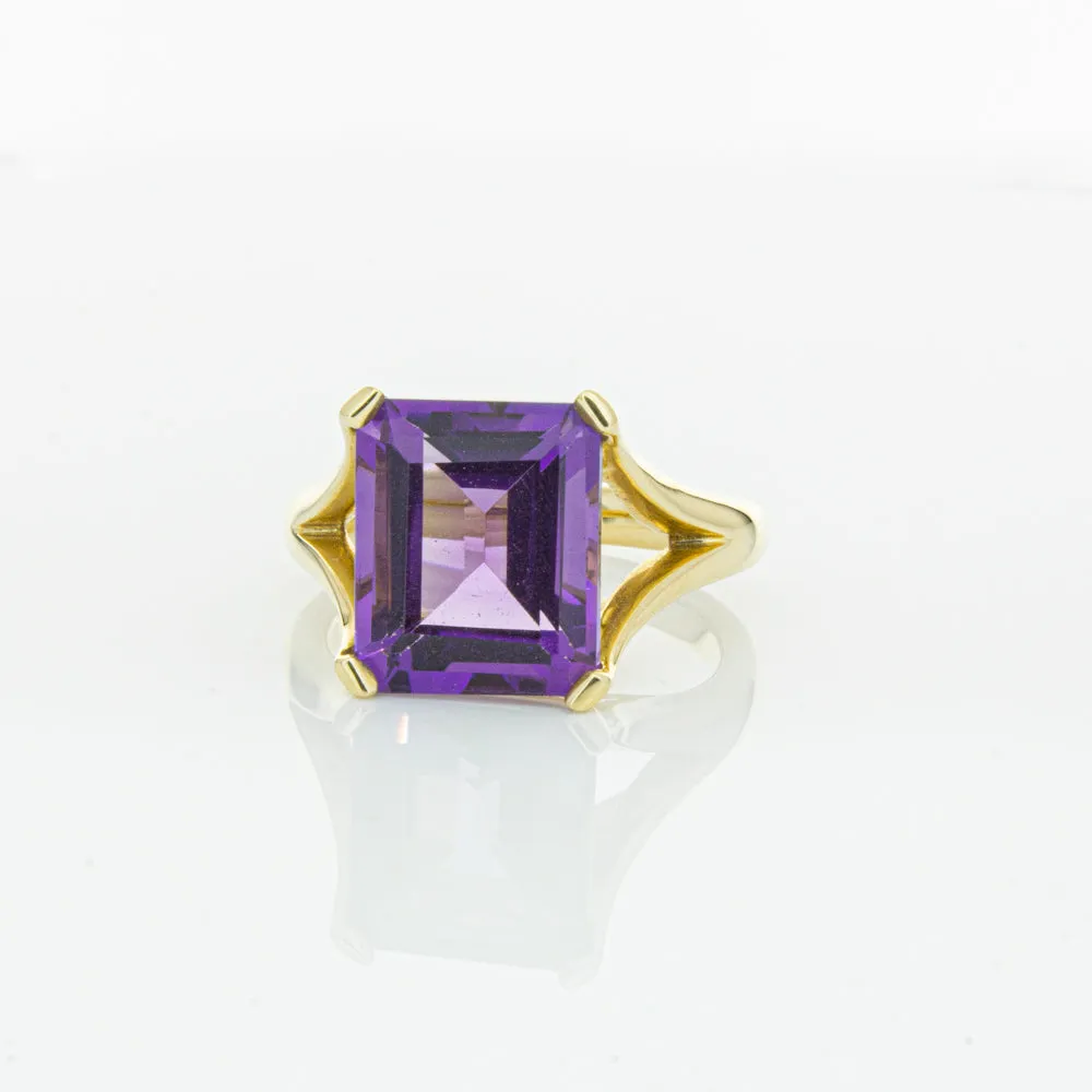 14ct Yellow Gold Amethyst Verona Ring