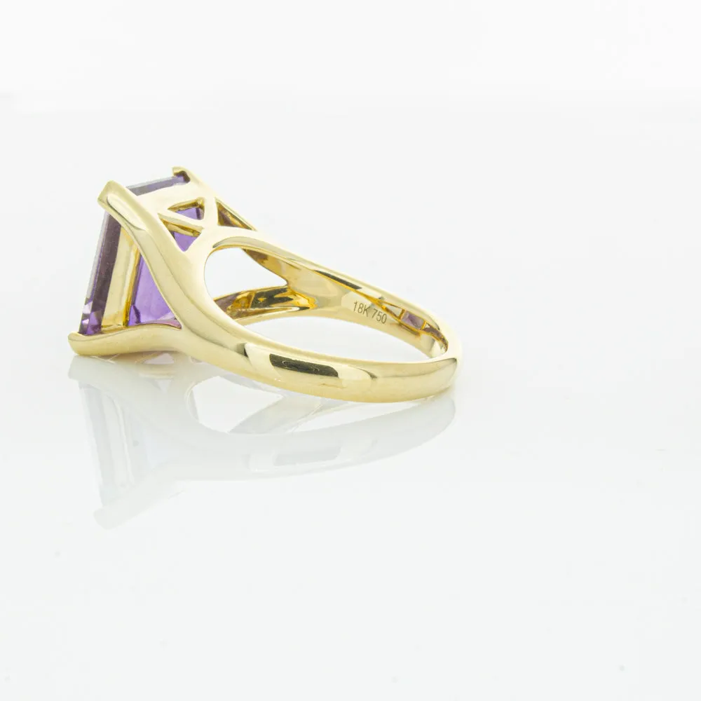 14ct Yellow Gold Amethyst Verona Ring