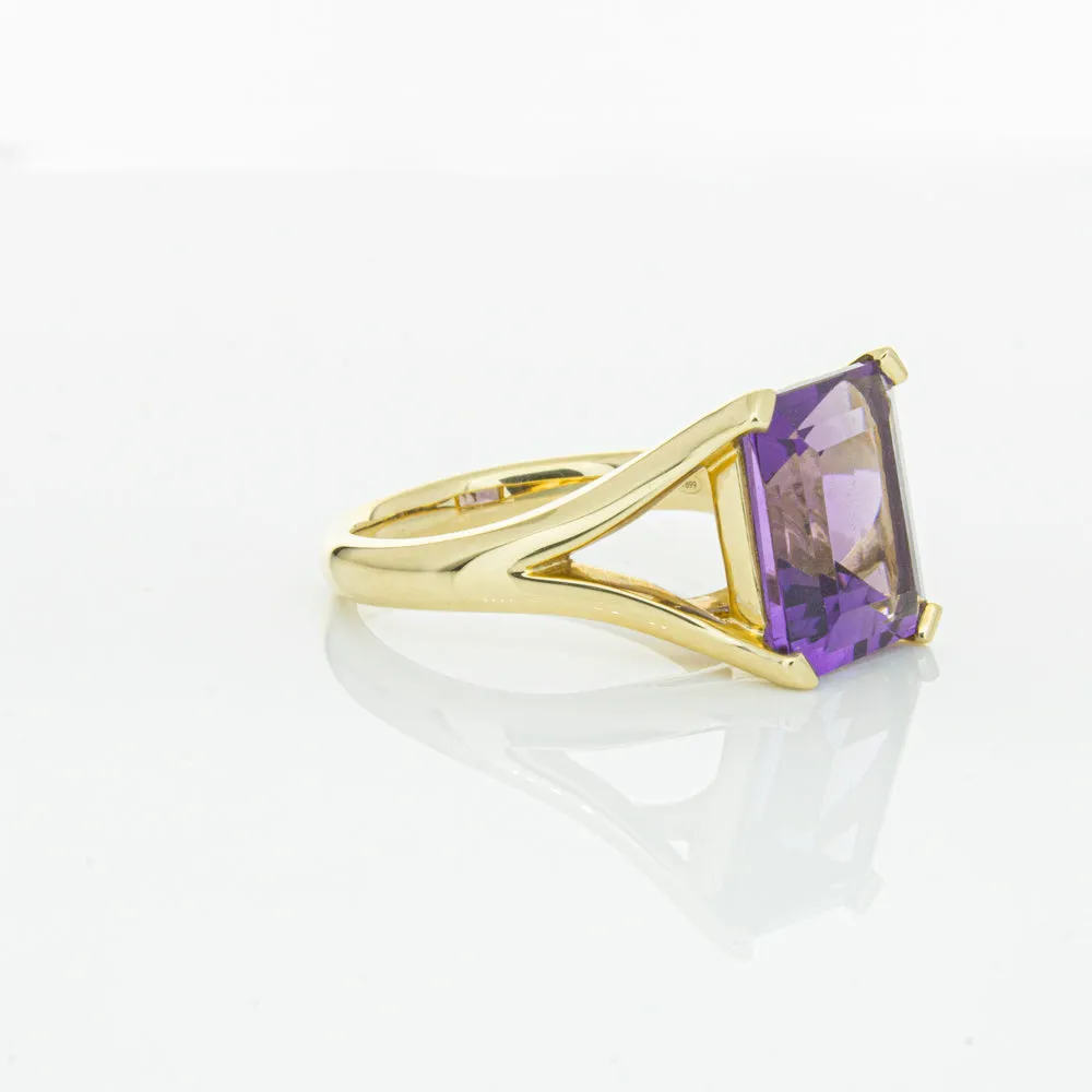 14ct Yellow Gold Amethyst Verona Ring