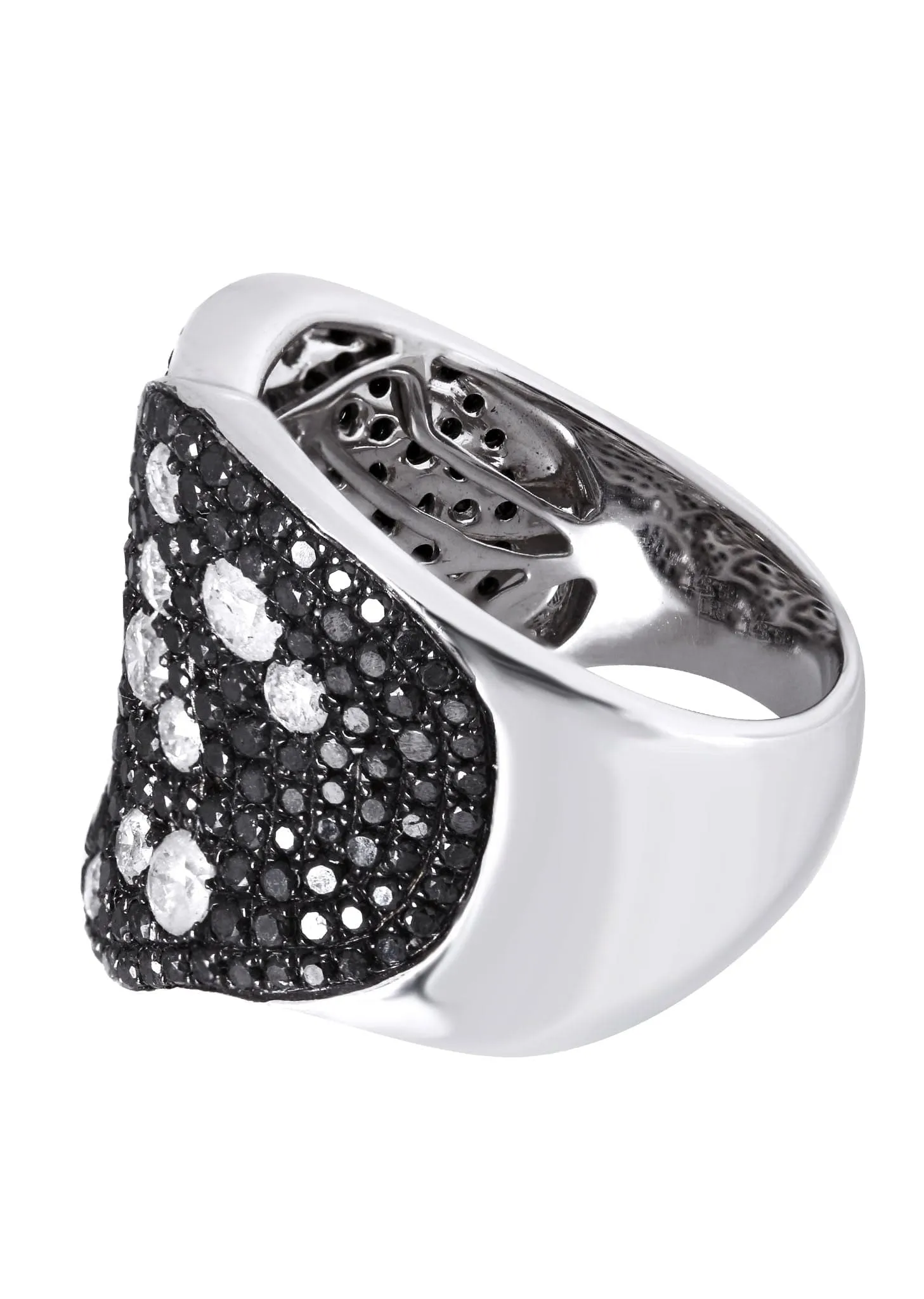 14K Ladies Black Diamond Cocktail Ring | 3.44 Carats | 12.29 Grams