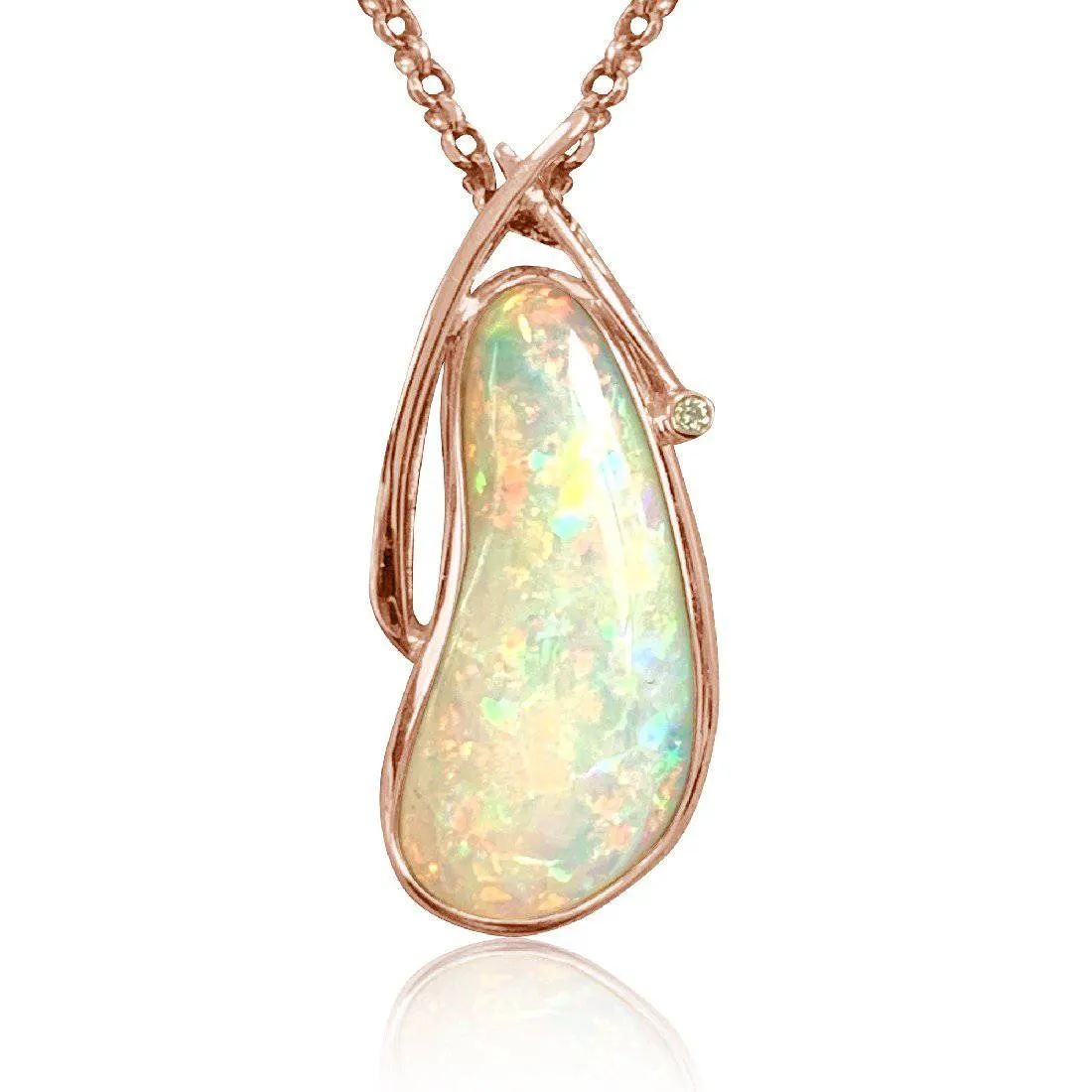 14kt Rose Gold Opal pendant