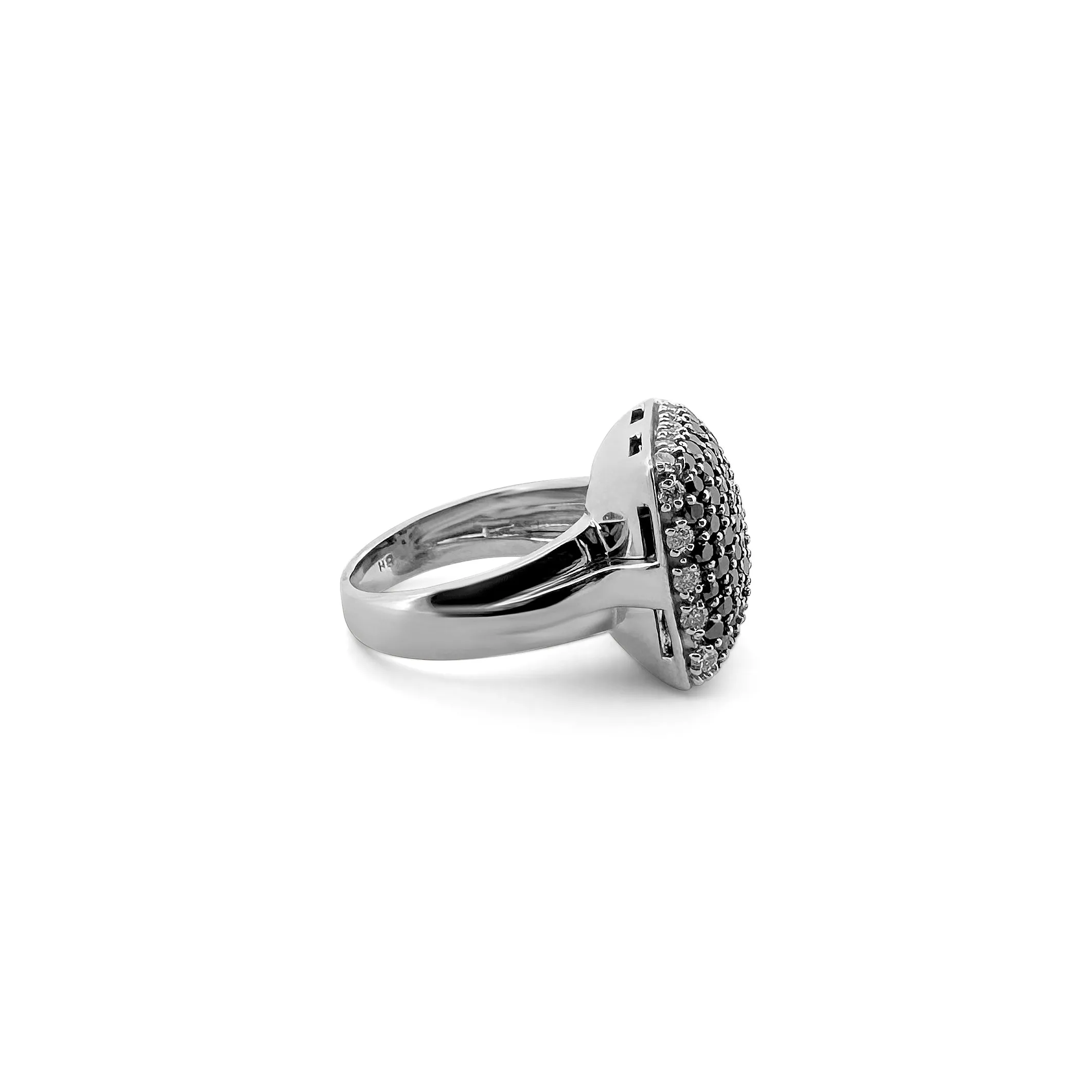 2.50ctw Black & White Diamonds 14k White Gold Ring by Effy