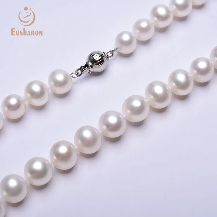 9-10mm AA  White Freshwater Pearl Necklace