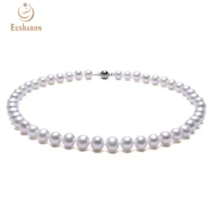 9-10mm AA  White Freshwater Pearl Necklace