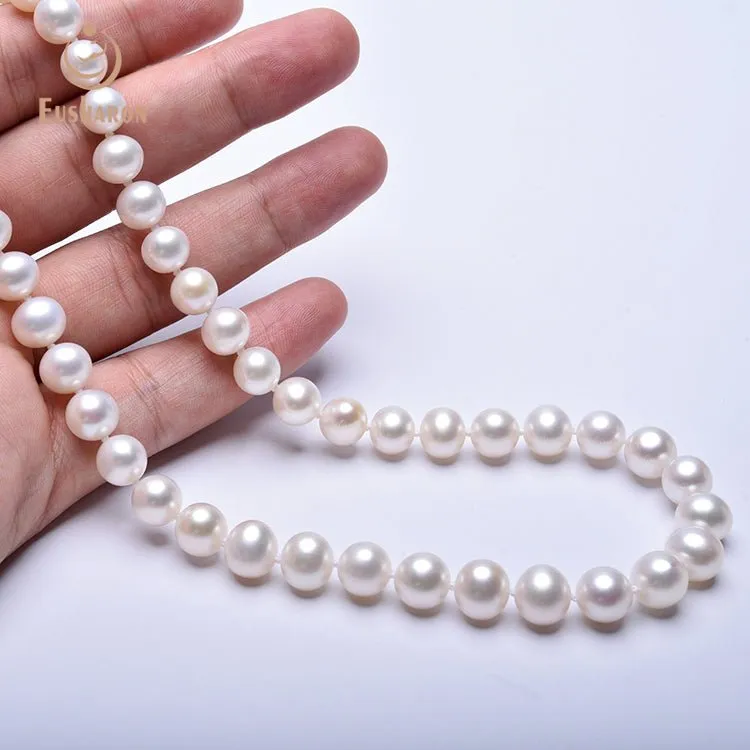 9-10mm AA  White Freshwater Pearl Necklace