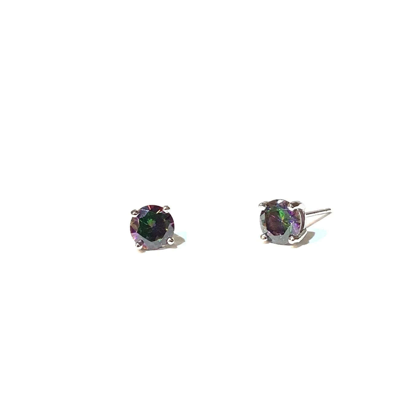 Amy Round Birthstone 6mm Studs