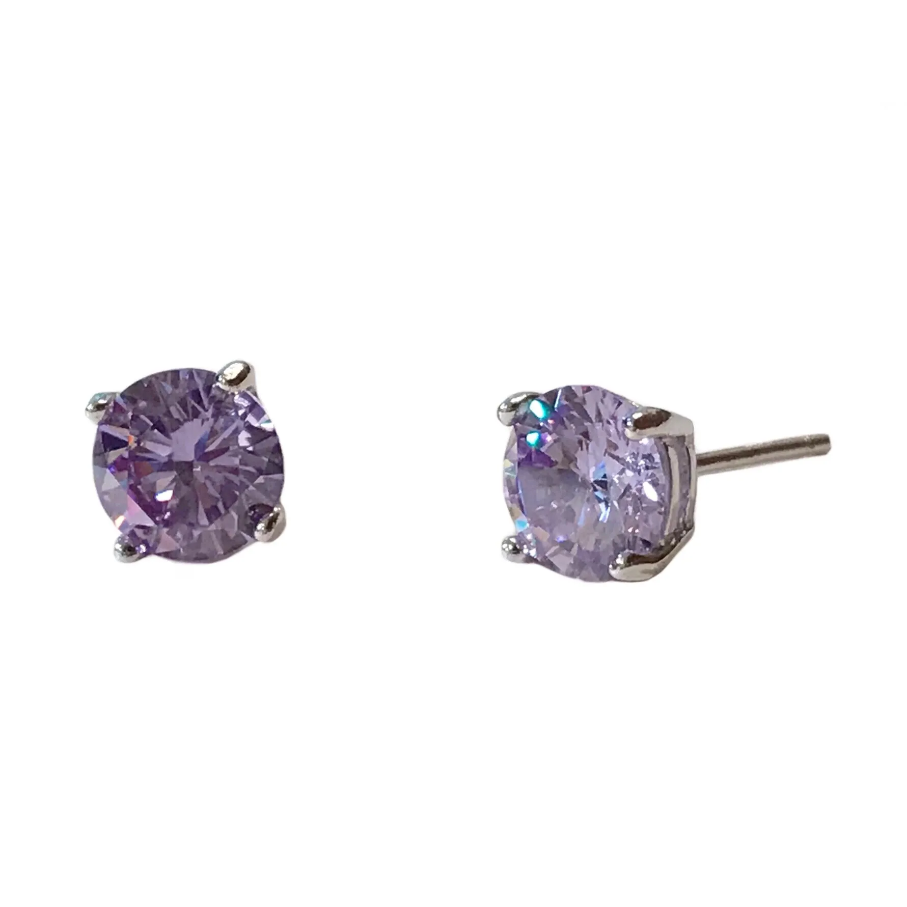 Amy Round Birthstone 6mm Studs