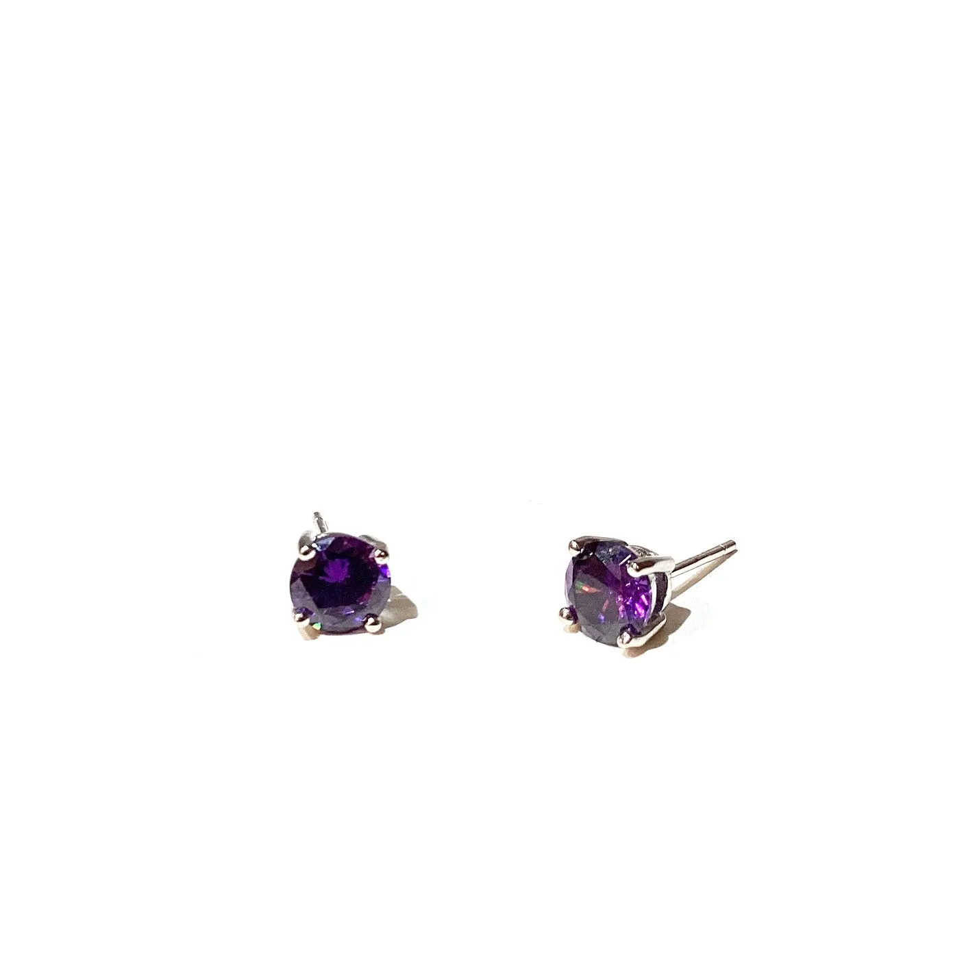 Amy Round Birthstone 6mm Studs