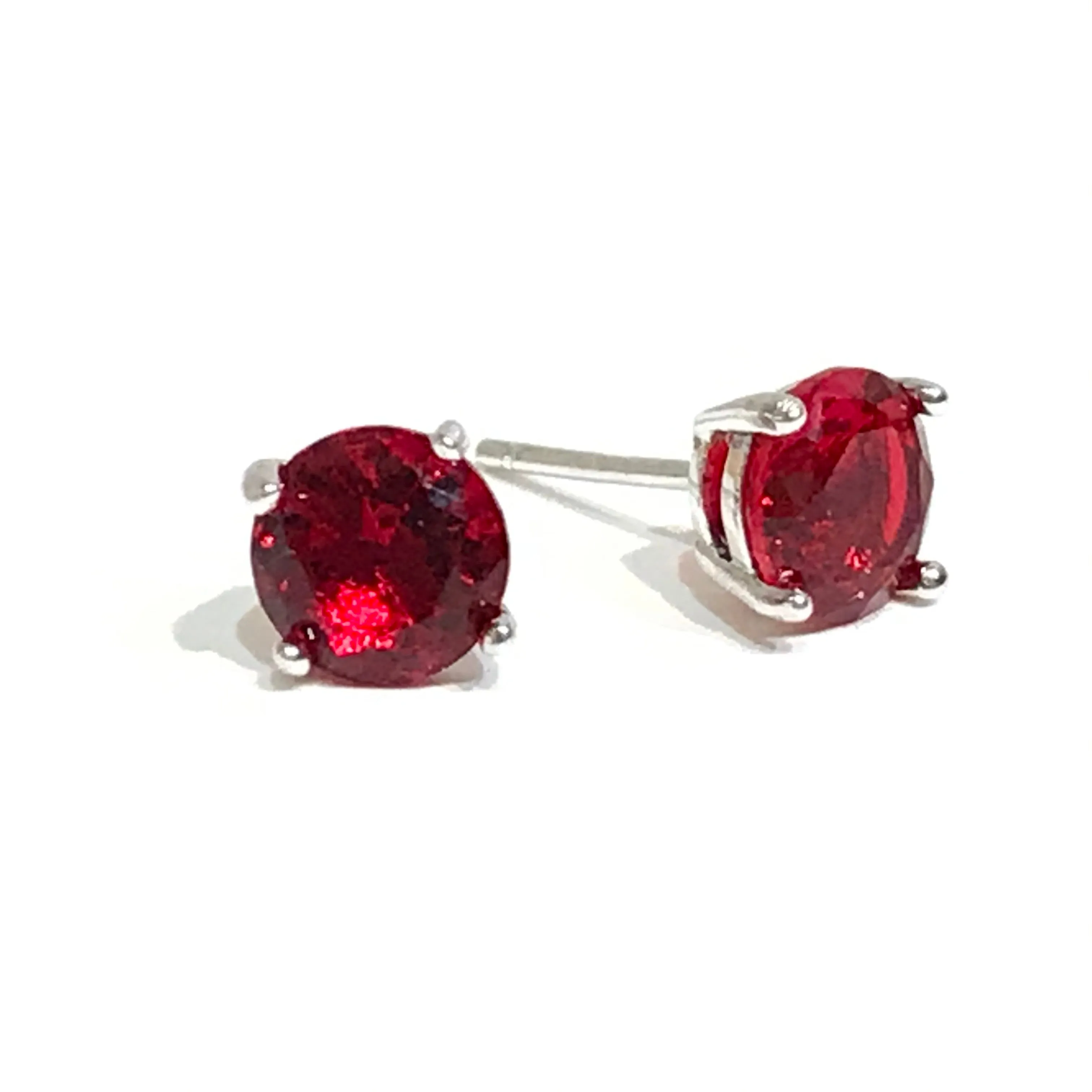 Amy Round Birthstone 6mm Studs