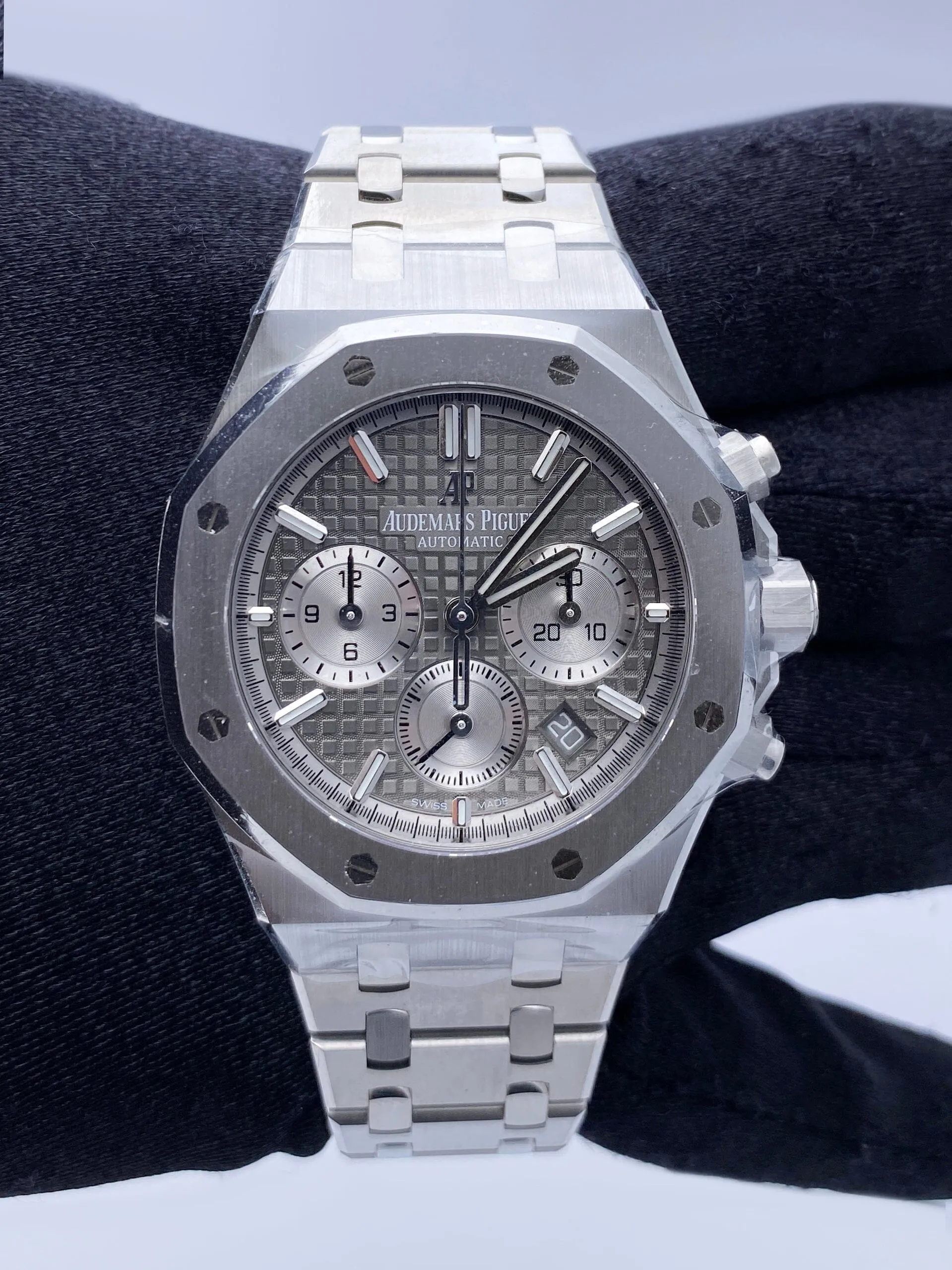 Audemars Piguet Royal Oak 26315ST Rutheniam Grey Dial Mens Watch Box Papers