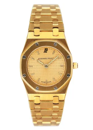 Audemars Piguet Royal Oak Champagne Dial 18K Yellow Gold Ladies Watch