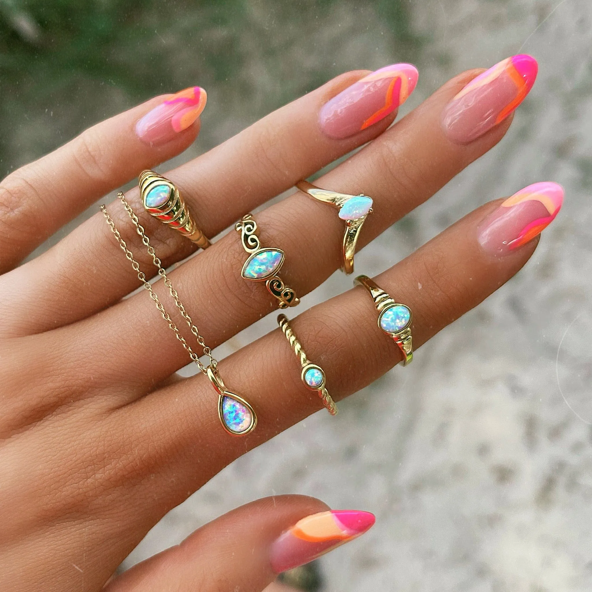 Balearic Opal Ring