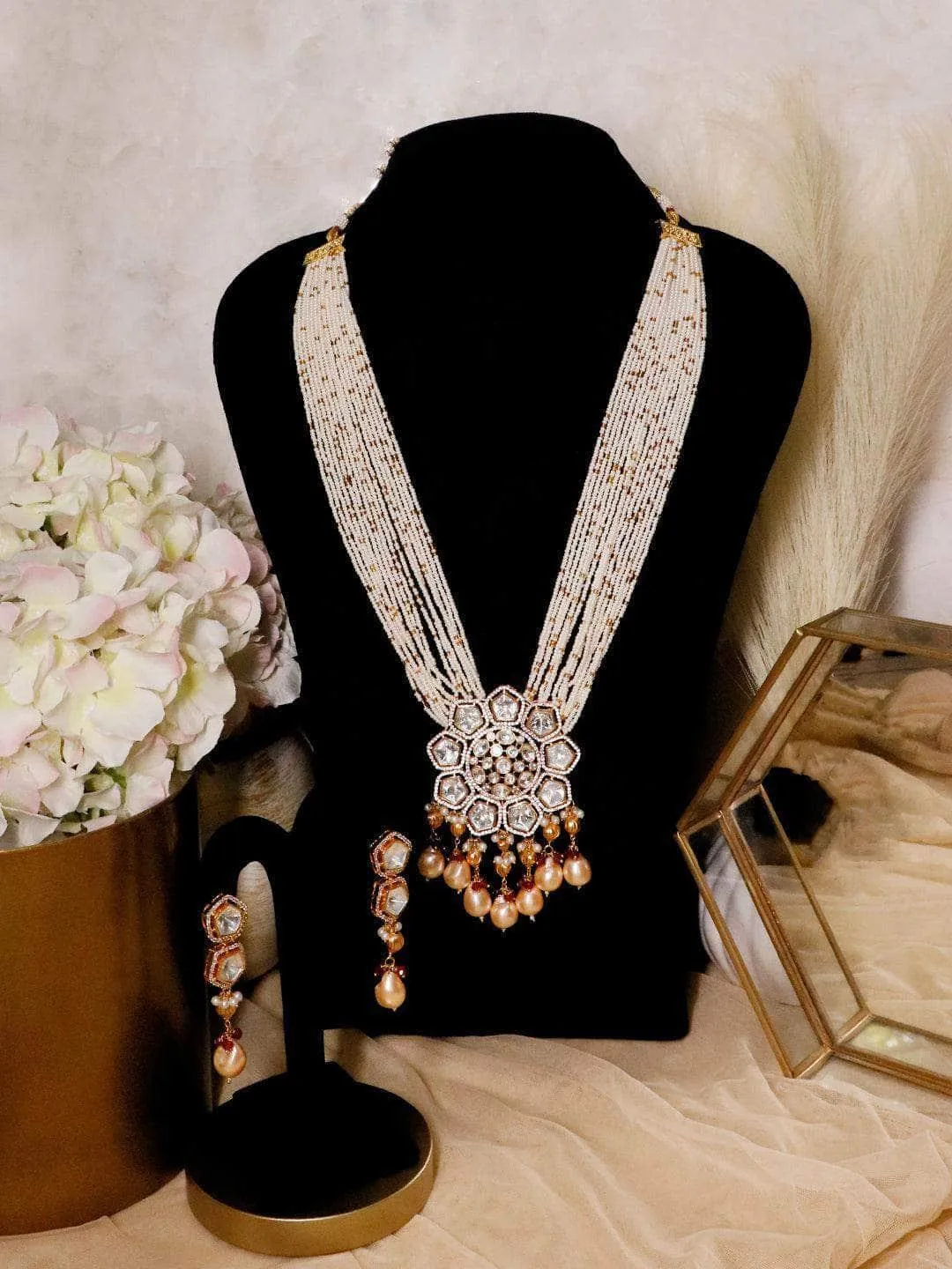 Baroque White Cheed Beads Jewelry Set