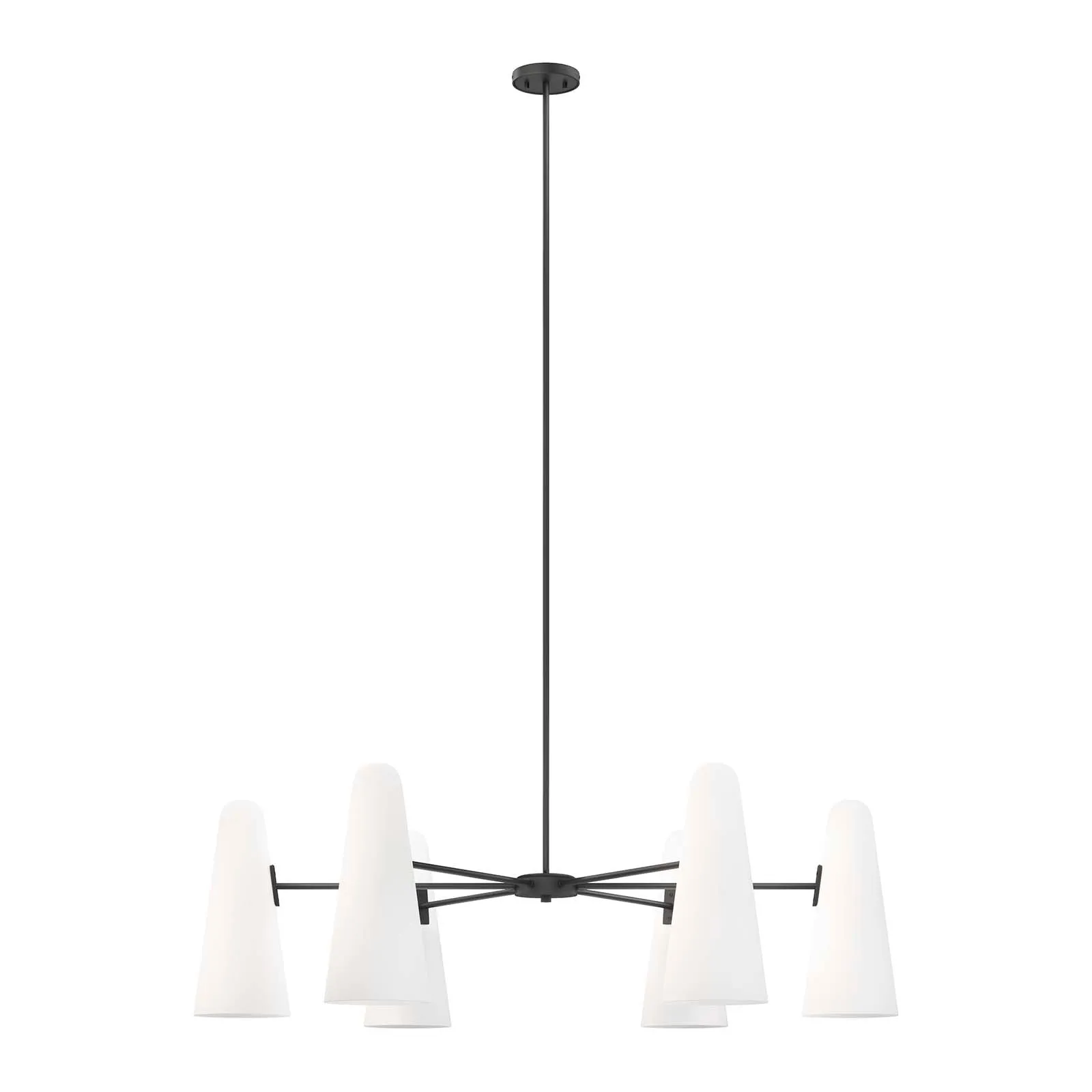 Beacon 6-Light Chandelier By Modway - EEI-5648 - Opal Black