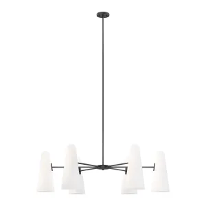 Beacon 6-Light Chandelier By Modway - EEI-5648 - Opal Black