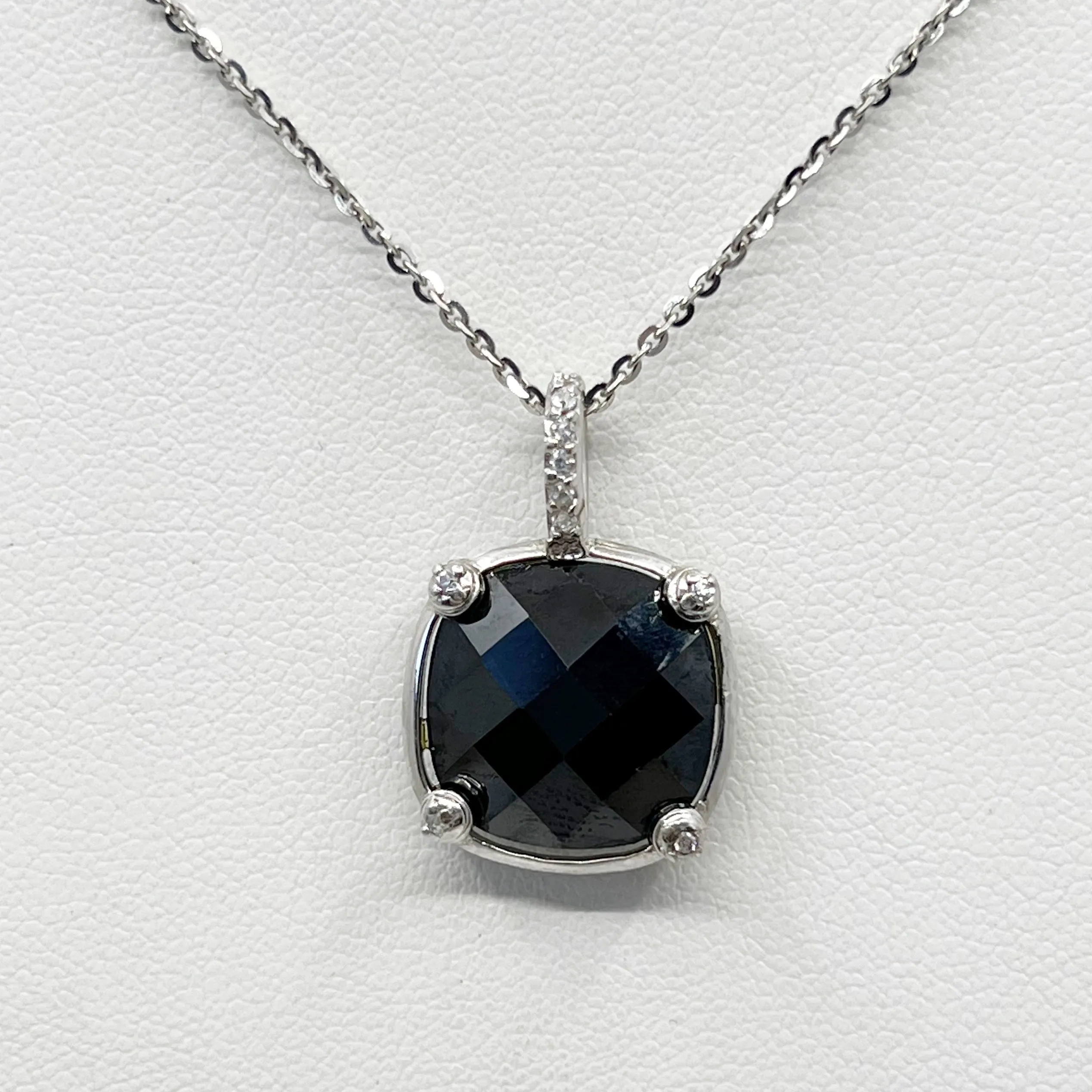 Berricle Sterling silver onyx & cubic zirconia necklace