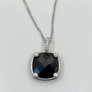 Berricle Sterling silver onyx & cubic zirconia necklace