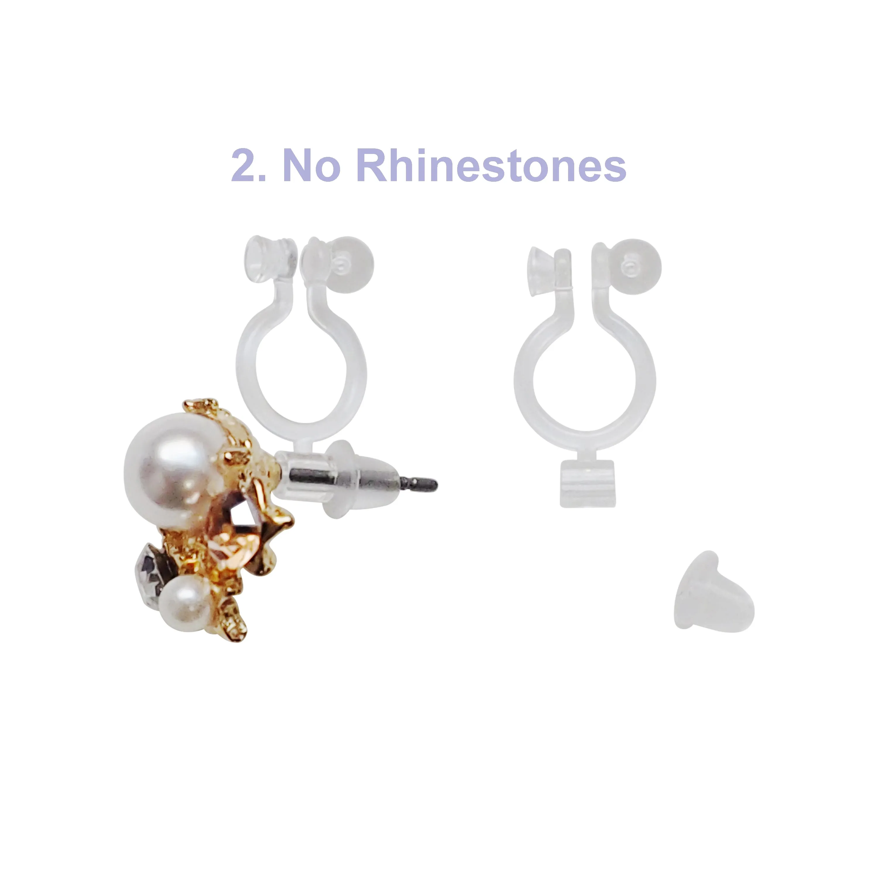 Best seller!  2 pairs of Pierced look and comfortable invisible clip on earring converters