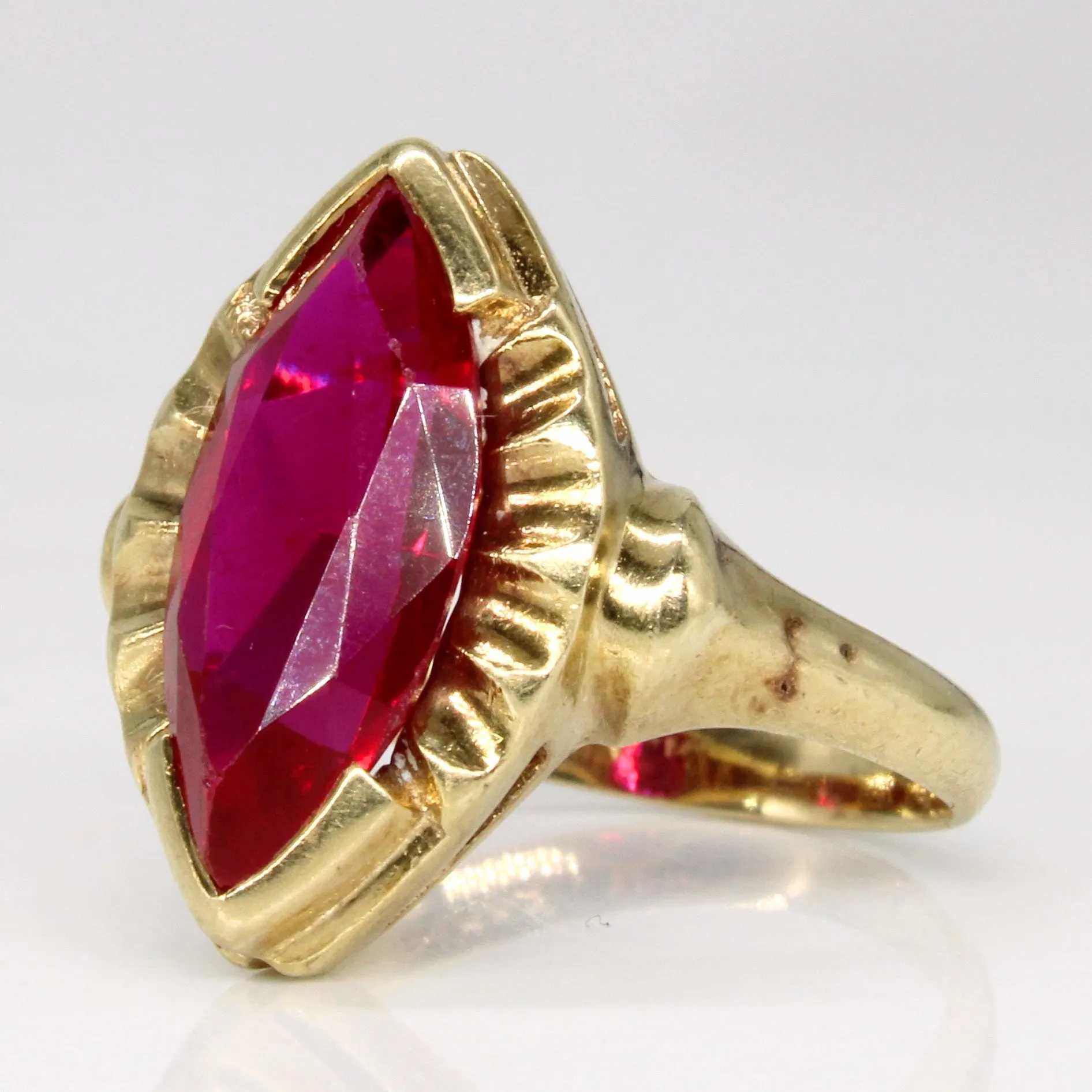 'Birks' Synthetic Ruby Cocktail Ring | 2.75ct | SZ 4 |