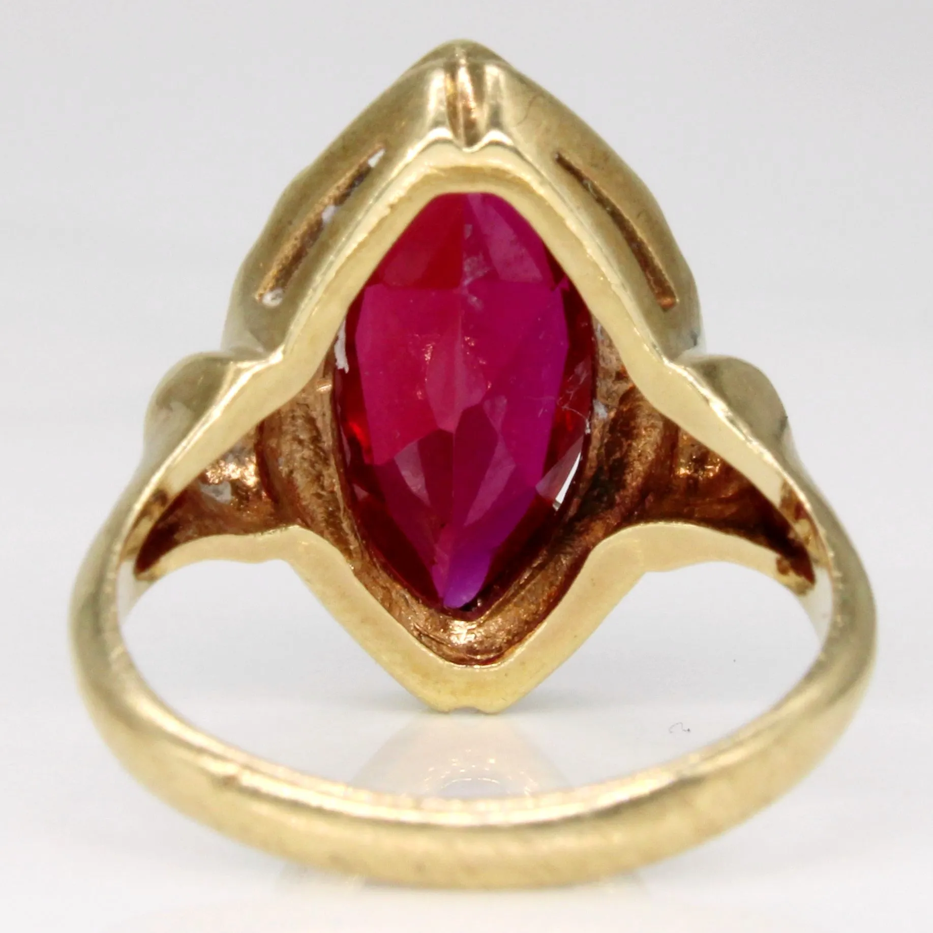 'Birks' Synthetic Ruby Cocktail Ring | 2.75ct | SZ 4 |