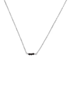 Black Onyx & Sterling Silver Necklace