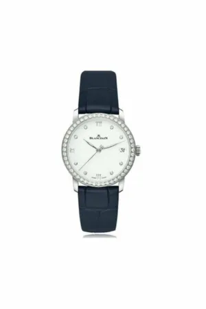 blancpain villeret ultra slim 33.2mm ladies watch ref. 6127-4628-55b