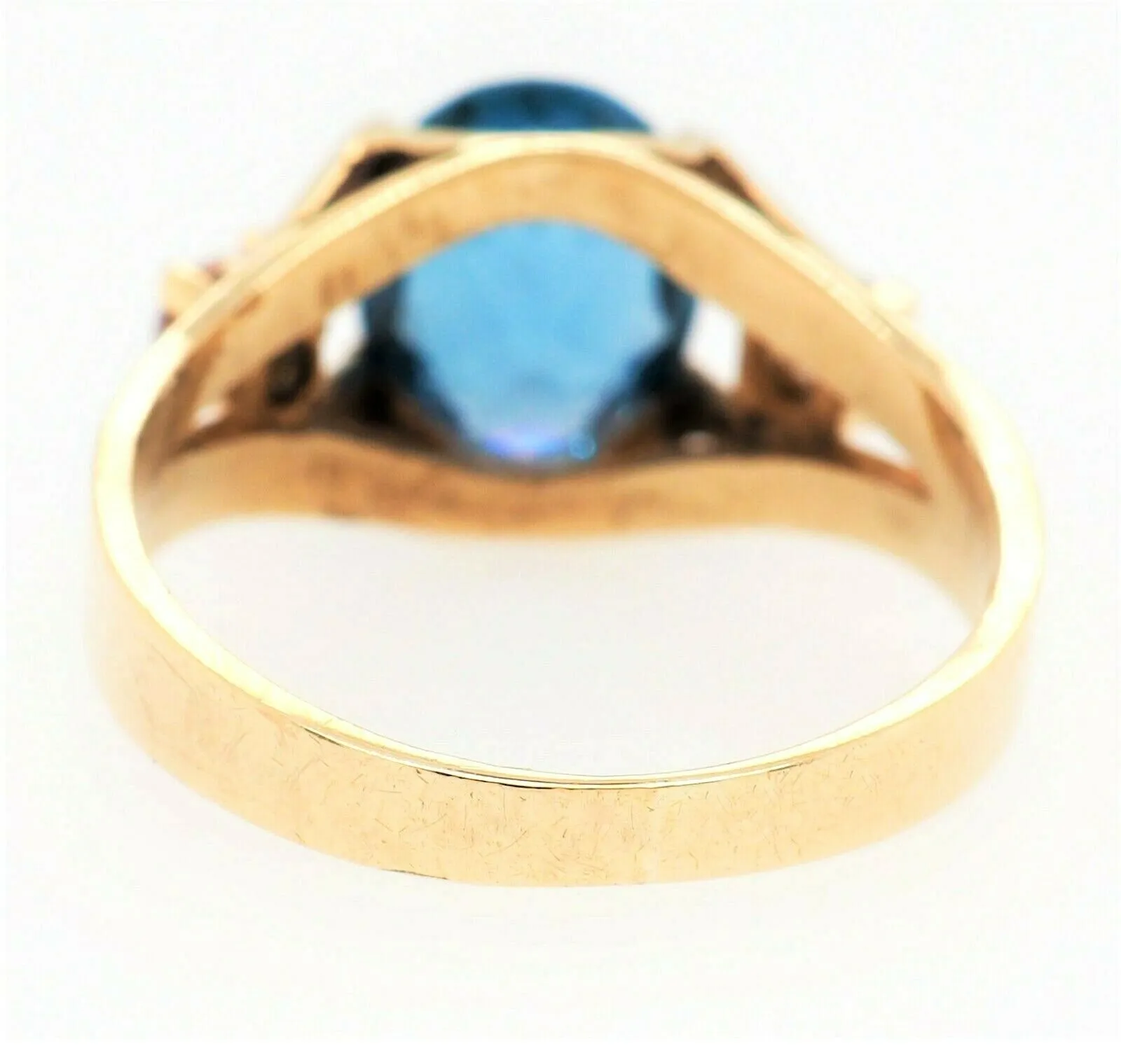 Blue Spinel 9ct Yellow Gold Dress Ring