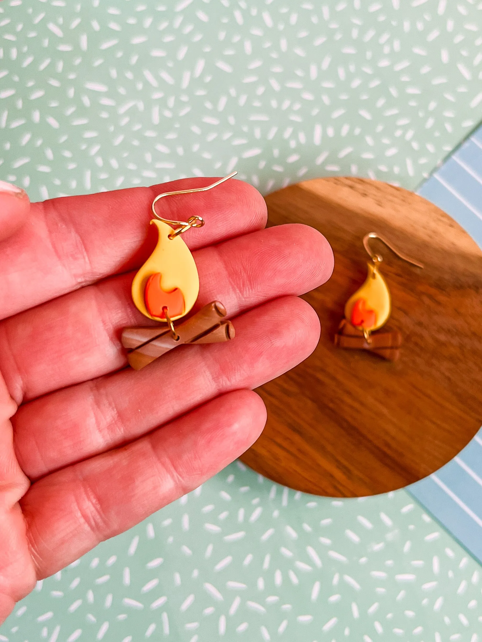 Campfire Earrings | Clay Earrings